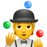 Apple person juggling