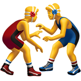 Apple men wrestling