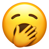 Apple yawning face