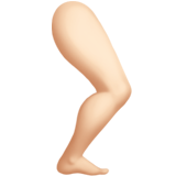 Apple leg: light skin tone