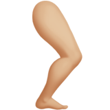 Apple leg: medium-light skin tone