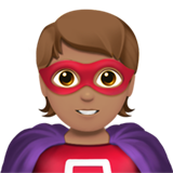 Apple superhero: medium skin tone