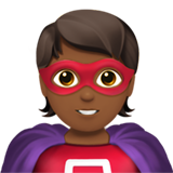 Apple superhero: medium-dark skin tone