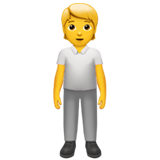 Apple person standing