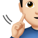 Apple deaf man: light skin tone