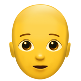 Apple person: bald