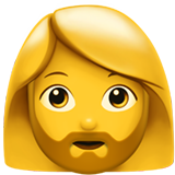 Apple woman: beard
