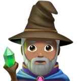 Apple man mage: medium skin tone