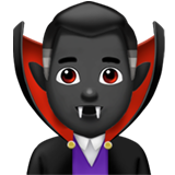 Apple man vampire: dark skin tone
