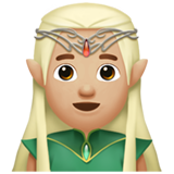 Apple man elf: medium-light skin tone