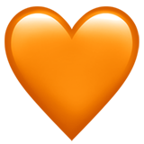 Apple orange heart