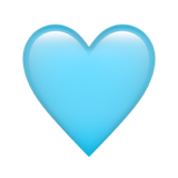 Apple light blue heart