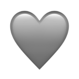 Apple grey heart