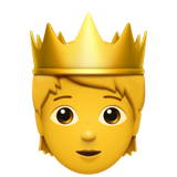 Apple person with crown