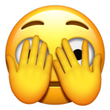 Apple face with peeking eye