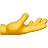 Apple palm up hand