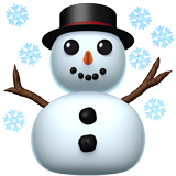 Apple snowman