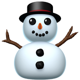 Apple snowman without snow