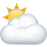 Apple sun behind cloud