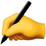 Apple writing hand