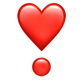 Apple heart exclamation