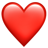 Apple red heart