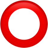 Apple hollow red circle