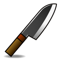 Emojidex kitchen knife