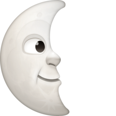 Facebook last quarter moon face