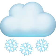 Facebook cloud with snow