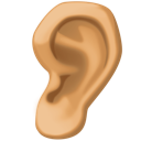 Facebook ear: medium skin tone