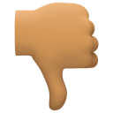 Facebook thumbs down: medium skin tone