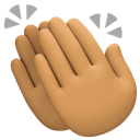 Facebook clapping hands: medium skin tone