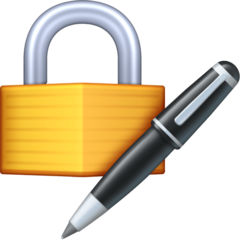 Facebook locked with pen