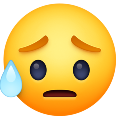 Facebook sad but relieved face