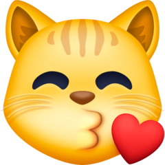 Facebook kissing cat