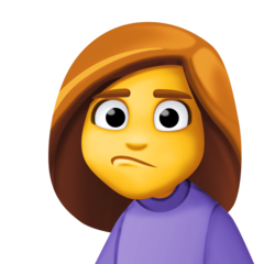 Facebook woman pouting