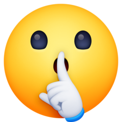 Facebook shushing face
