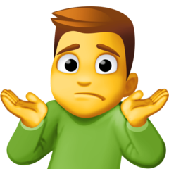 Facebook man shrugging