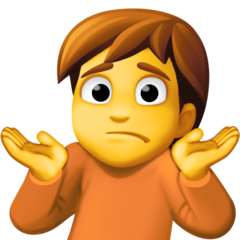 Facebook person shrugging