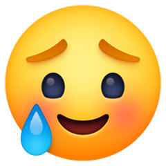 Facebook smiling face with tear