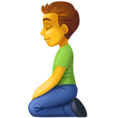 Facebook man kneeling