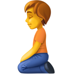 Facebook person kneeling