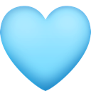 Facebook light blue heart