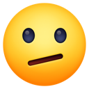 Facebook face with diagonal mouth