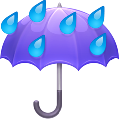 Facebook umbrella with rain drops