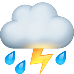 Facebook 带闪电和雨点的云