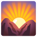 Google sunrise over mountains