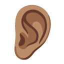 Google ear: medium skin tone