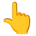 Google backhand index pointing up